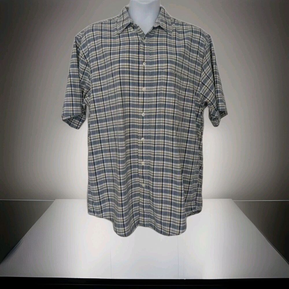 Eddie Bauer Men's Tall Large Plaid Button Up Shirt